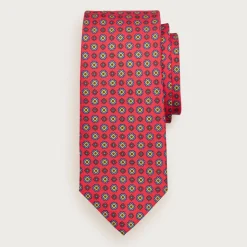 English silk printed tie