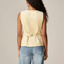 Essential cutaway vest top in velvet