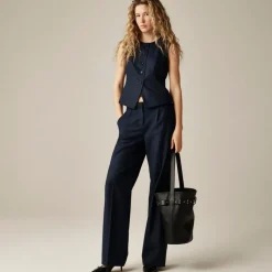 Essential tailored vest top in wool-blend