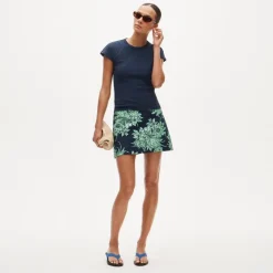 Fairfax mini skirt in pineapple garden–print double cotton poplin