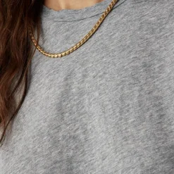 Feather jersey cropped T-shirt