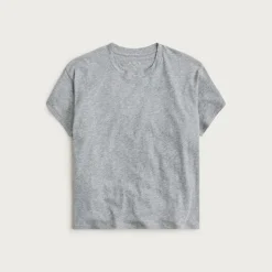 Feather jersey cropped T-shirt