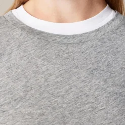 Feather jersey layered long-sleeve T-shirt