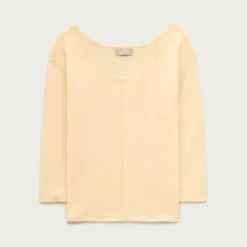 Featherweight cashmere wide V-neck sweater