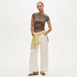 Five-pocket pant in linen blend