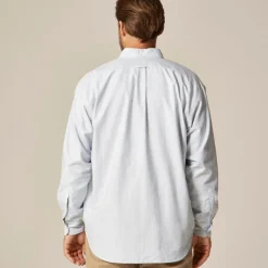 Flannel-lined oxford shirt