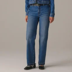 Full-length slim-wide trouser jean