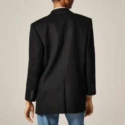 Gamine blazer-coat in wool blend