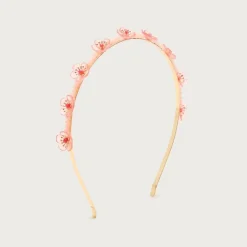 Girls' beaded flower headband