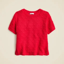 Girls' bobble sweater-tee in cotton
