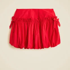 Girls' bow bubble skirt in taffeta