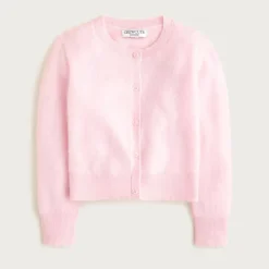 Girls' brushed cashmere cardigan