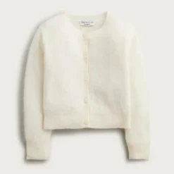 Girls' brushed cashmere cardigan