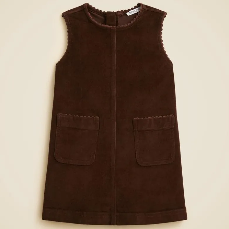 Girls' corduroy pinafore dress
