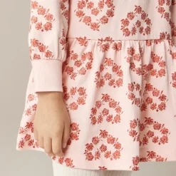Girls' drop-waist sweatshirt-dress in terry