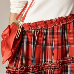 Girls' Emmy long-sleeve mixy dress in tartan