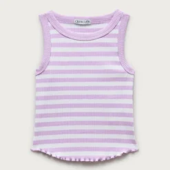 Girls' everyday tank top in vintage rib stripe