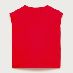 Girls' eyelet muscle tank top