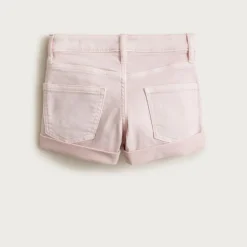 Girls' garment-dyed stretch denim short