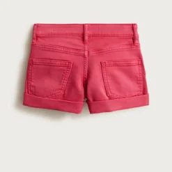 Girls' garment-dyed stretch denim short