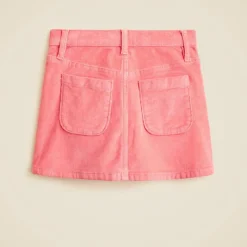 Girls' heart-pocket corduroy skirt