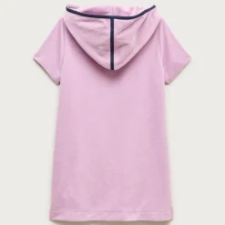 Girls' hooded tunic in towel terry