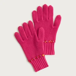 Girls' jewel-embellished gloves