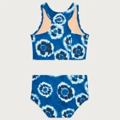 Girls' paneled two-piece swimsuit