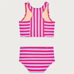 Girls' paneled two-piece swimsuit