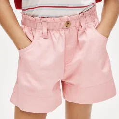 Girls' paper-bag short in chino
