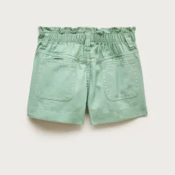 Girls' paper-bag short in chino