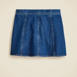 Girls' picture day skirt in drapey denim