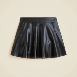 Girls' picture day skirt in faux leather
