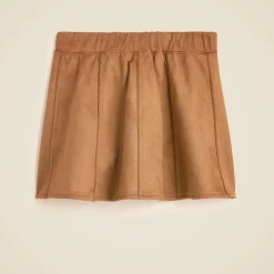 Girls' picture day skirt in faux suede