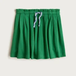 Girls' piqué pleated skirt