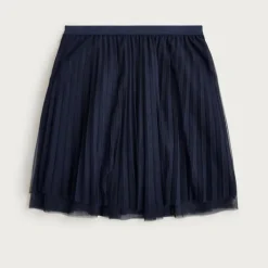 Girls' pleated midi skirt in tulle