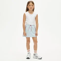 Girls' ruched tank top in performance jersey
