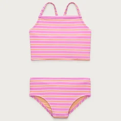 Girls' ruched-strap two-piece swimsuit