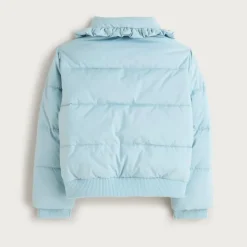 Girls' ruffle-collar puffer jacket with PrimaLoft®