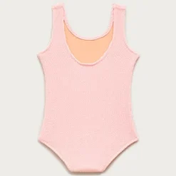 Girls' scrunchie scoopneck one-piece swimsuit