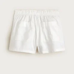 Girls' Soleil short in linen-cotton blend