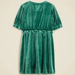 Girls' studded velvet dress