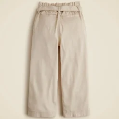 Girls' tie-waist pant in drapey twill