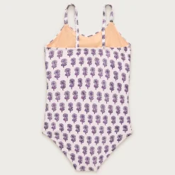 Girls' twist-front one-piece swimsuit
