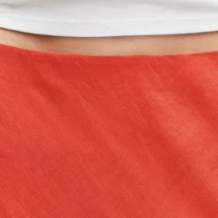 Gwyneth flounce-hem slip skirt in linen