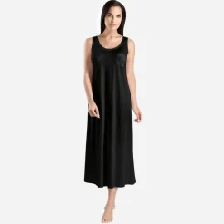 HANRO® cotton deluxe long tank gown