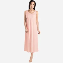 HANRO® cotton deluxe long tank gown