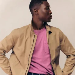 Harrington jacket in cotton twill