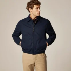 Harrington jacket in cotton twill