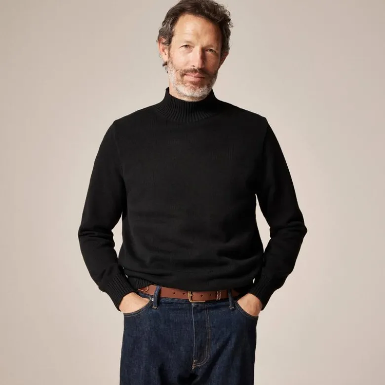 Heritage cotton mockneck sweater